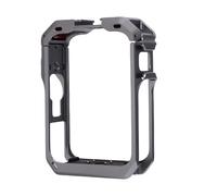 Asixxsix Jaula de Cámara de Metal para 360, Marco Protector de Aleación de Aluminio con Soportes para Zapata Fría y Tapa de Lente de Silicona, para Grabación de Video Panorámica (Silver)