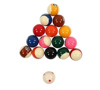 Asixxsix Juego de Bolas de Billar, Juego de Bolas de Billar de 5.72cm, Juego Completo de 16 Bolas de Billar, Recambio de Bolas de Billar de Resina Estilo Americano de Gran Tamaño