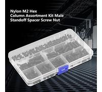 Asixxsix Juego de Espaciadores de Casquillo Hexagonales de Nailon de Alta Resistencia para Placa PCB, Juego de Columnas Roscadas Aisladas para Montaje en Placa, 250 Piezas M2 M3, Adecuado para