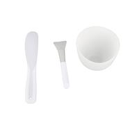 Asixxsix Juego de Herramientas de Bricolaje para Mascarilla Facial, Espátula con Cepillo para Mascarilla de Silicona de 3 Piezas con Textura Suave, Adecuada para Hacer de Arcilla y Lociones Corporales