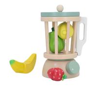 Asixxsix Juego de Licuadora de Madera, Juguete de Cocina para Niños con Fruta y Taza, Fomenta la Creatividad y Las Habilidades Motoras Finas, Regalos Ideales para Niños Niñas a Partir