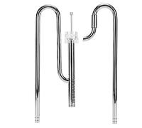Asixxsix Juego de Tubos de Entrada y Salida de Acero Inoxidable con 360° de rotación Desnatador de Superficie de Tubo metálico de Lirio regulador de Agua con 2 Soportes acrílicos (16