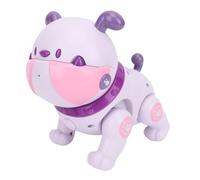 Asixxsix Juguete de Perro Robot Interactivo, Control Remoto Cachorro Robótico con Música y Luz, Paja Robot Inteligente para Niños, Sensación de Tacto Programable, Juguete Educativo