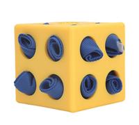 Asixxsix Juguetes de Enriquecimiento para Perros Snuffle Cube, Dispensador de Golosinas para Perros Multifuncional y Seguro Que Reduce el Estrés por Aburrimiento, Alimentador Lento (Yellow)