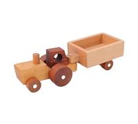 Asixxsix Juguetes de Tractor de Madera para Niños Pequeños, Juguetes de Coche de Empuje Manual, Modelo de Vehículo para Niños, Tractor Agrícola, Juguete Educativo para Decoración del