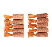 Asixxsix Juguetes para Masticar Conejos para Dientes, 10 Piezas de Juguetes para Hámster en Forma de Zanahoria, Divertido Juguete de Mazorca de Maíz para Hámster, Material Seguro (Naranja