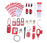 Asixxsix Kit de Etiquetado y Bloqueo Eléctrico Loto Eléctrico, Kits de Etiquetas de Bloqueo con Bloqueos de Disyuntores, Candado de Seguridad, Cerrojo de Bloqueo Grupal, Etiquetas Loto,