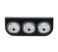 Asixxsix Kit de Medidor Triple de 2 Pulgadas y 52 Mm, Juego de Medidor Universal para Tablero de Automóvil de 12 V CC (Temperatura del Agua + Medidor de Voltios + Medidor de Presión de