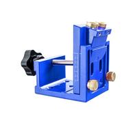 Asixxsix Kit de plantilla para agujeros ocultos, guía de perforación para agujeros ocultos, guía de rejilla de ángulo ajustable, para la fabricación de muebles y proyectos (BLUE)