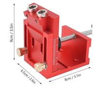 Asixxsix Kit de Plantilla para Orificios de Bolsillo, Guía de Taladro Ajustable en ángulo de 15 Grados, sistemas de Plantilla para Orificios de Bolsillo para Unir Paneles de Madera
