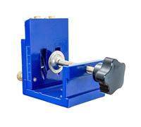 Asixxsix Kit de Plantilla para Orificios de Bolsillo, Guía de Taladro de ángulo Ajustable para Orificios en ángulo de 15 Grados con Construcción de Aleación de Aluminio, para Empalme de (BLUE)