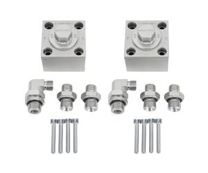 Asixxsix Kit de válvulas desviadoras hidráulicas de 3 vías, kit de válvulas desviadoras de acero aleado para miniexcavadoras, juego de de control direccional hidráulicas