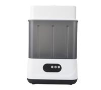 Asixxsix Lavador, esterilizador secador de biberones, 2 en 1, con doble capa temporizador, secador eléctrico con capacidad para 6 a 12 biberones accesorios para bebés y extractores (Enchufe de la UE)