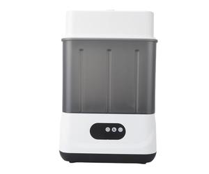 Asixxsix Lavador, esterilizador secador de biberones, 2 en 1, con doble capa temporizador, secador eléctrico con capacidad para 6 a 12 biberones accesorios para bebés y extractores (Enchufe de la UE)