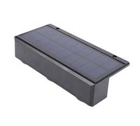 Asixxsix Luces Solares para Valla, 3 Lentes LED, Ahorro de Energía, Control de Luz Inteligente, Luz de Pared Solar a Prueba de Agua con Panel de Silicio Policristalino para Jardín, (luz blanca)