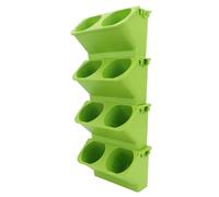 Asixxsix Macetero Vertical para Jardín, Macetero Apilable de 4 Niveles, Fácil de Instalar y Mover, Resistente Al óxido y Resistente, para Verduras, Flores, Hierbas, para Patio, Exterior