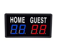 Asixxsix Marcador Electrónico Portátil de 8,7 X 4,5 X 1,4 Pulgadas, Marcador de Puntuación de Baloncesto de Mesa con Control Remoto, Múltiples Niveles de Brillo, Reloj de Digital para Juegos
