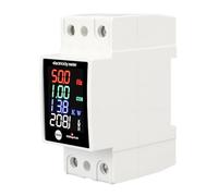 Asixxsix Medidor de Energía Digital, Monitor de Uso de Electricidad en Riel DIN AC30-400V 100A Voltímetro Amperímetro Watt Kwh Medidor de Potencia de Frecuencia, Monitor de Consumo de