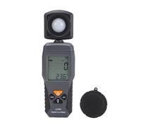 Asixxsix Medidor de Iluminancia Digital, Rango de Medición de 0 a 200 000 Lux, Medidor de Candelas-pie Portátil para Medir la Temperatura Ambiente, para Plantas,Faros de Automóviles