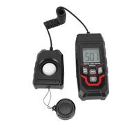 Asixxsix Medidor de Luz Digital, Luxómetro de Sensor de Luz Extensible Flexible de Alta Precisión con Funciones Máximas y Mínimas de Retención de Datos, para Plantas de Interior y