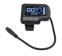 Asixxsix Medidor de Pantalla LCD eléctrico, Panel de Control LCD para Bicicleta eléctrica de 24 V, 36 V y 48 con Cable de 6 Pines, para Bicicleta eléctrica y Patinete de 22,2 mm
