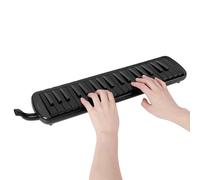 Asixxsix Melódica, Instrumento de Viento Estilo Soprano de 37 Teclas, Teclado de Piano de Aire con Bolsa de Transporte, Boquilla de Cerbatana para Principiantes, Niños y Músicos (BLACK)