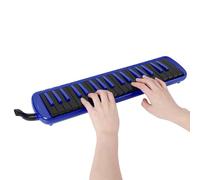 Asixxsix Melódica, Instrumento de Viento Estilo Soprano de 37 Teclas, Teclado de Piano de Aire con Bolsa de Transporte, Boquilla de Cerbatana para Principiantes, Niños y Músicos (BLUE)