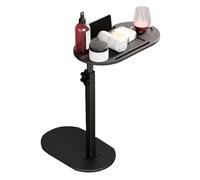 Asixxsix Mesa Auxiliar en Forma de C, Mesa Auxiliar con Rotación de 360 Grados de Altura Ajustable de 16,5 a 32,2 Pulgadas, Mesas de Centro de Madera en Forma de C de 40 X 22 Cm para