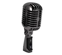 Asixxsix Micrófono Dinámico, Micrófono Vocal de Estilo Vintage con Pastilla Cardioide Profesional con Estructura a Prueba de Golpes, Carcasa Insonorizada Incorporada para Grabación de (Gris plomizo)