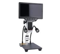 Asixxsix Microscopio Digital, Microscopio Electrónico con Pantalla LED 1080P de 7 Pulgadas con Multímetro Zoom 5X 528X para Reparación Electrónica Reloj Mantenimiento Placa de Circuito Prueba Célula