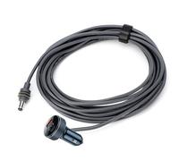 Asixxsix Mini Cable de Alimentación CC, 10m 18AWG Cable de Cobre Rojo Cargador de Coche CC con Pantalla LED Impermeable IP68, de Alimentación Automático para Coches, Camiones, Autobuses, Barcos
