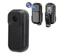 Asixxsix Mini Cámara de Acción, Video HD de 1080p con Pantalla de Color, WiFi de 2.4GHz, Base Magnética, Batería de 500 MAh, Grabación de Bucle, Admite 128 G, con Interfaz Tipo C