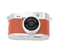 Asixxsix Mini cámara de Llavero, Pantalla a Color de 1,47 Pulgadas, 4 MP, 1080P HD, grabadora de Video 2K con Puerto de Carga Tipo C, para Viajes, Estudio y grabación. (Brown)