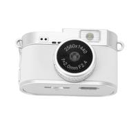 Asixxsix Mini cámara de Llavero, Pantalla a Color de 1,47 Pulgadas, 4 MP, 1080P HD, grabadora de Video 2K con Puerto de Carga Tipo C, para Viajes, Estudio y grabación. (White)