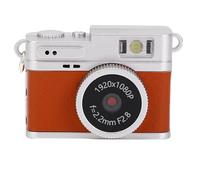 Asixxsix Mini Cámara Llavero, 1080P 20MP Pequeña Cámara Digital Retro con Pantalla de 0.96in, 120 Mins de Duración de Batería, Tipo C para Compartir al Instante (Brown)