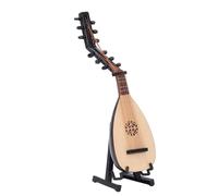 Asixxsix Mini Modelo de Laúd Pipa, Decoración de Instrumentos Musicales en Miniatura de Madera Hecha a Mano, Adorno de Escritorio único con Diseño de Música Tradicional China