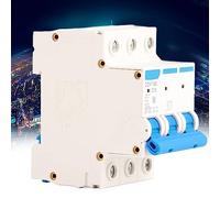 Asixxsix Miniature Circuit Breaker, 3P 400V, DZ47-63, Protección contra | Interruptor de seguridad CC, terminales apagados, carcasa ignífuga, carril DIN de 35 mm, caja combinadora solar