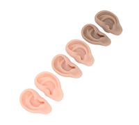 Asixxsix Modelo de Oreja de Silicona Orejas Flexibles de Primera Calidad para Practicar Agradable para la Piel 3 Pares para Cosmetólogos Novatos y Accesorios de Entrenamiento de Belleza Colores