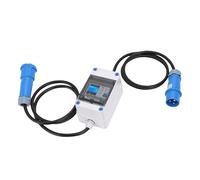 Asixxsix Monitor de EnergíA para el Hogar, Monitor de Uso de EnergíA de Paso de 16 A en Tiempo Real Medidor de KWH para Exteriores con Enchufe CEE Carcasa Resistente Al Agua IP67 Cable de