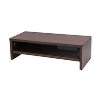 Asixxsix Monitor Stand Riser Con Cajones, Organizador De Escritorio De Mader De 2 Neumáticos Con 4 Puertos Hub USB Y 2 Salidas De Ca, 15cm De Elevación, 200lbs Carga Estante (color nuez)