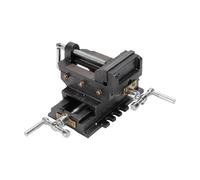 Asixxsix Mordaza Deslizante para Taladro de Columna, Abrazadera de Sobremesa de Acero Resistente de 10 Cm de Ancho de Mordaza con Mordazas Dentadas y Ranuras para Pernos, para Trabajos de