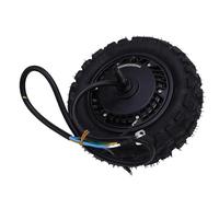 Asixxsix Motor de Cubo de 11 Pulgadas, sin Escobillas, 48 V a 72 V, 2000 W a 5000 W, Sensores Dobles Hall, Neumático de Vacío con Goma Inflable para Motocicleta Eléctrica, Scooter Todoterreno