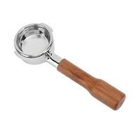 Asixxsix Naked Portafiltro, 58mm de aleación de Aluminio sin Fondo Portafiltro de café de una Sola Capa Portafiltro para cafetera Mango sin Fondo, Cesta de Filtro incluida (C1 Tipo Madera Roja)