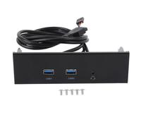 Asixxsix Panel Frontal USB 3.2 GEN1, Adaptador de bahía para Unidad óptica de 5,25 Pulgadas con 2 Puertos USB 3.0, Compatible con windowss 7, 8, 10, 11, 2003, OS X y Linux.