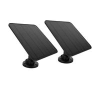Asixxsix Panel Solar para Cámara de Seguridad, 2 Cargadores de Panel Solar de 12 W con IP65 Resistente Al Agua, Cable de 9.8 Pies, Soporte Ajustable de 360°, para Cargador Solar
