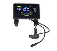 Asixxsix Pantalla LCD para Bicicleta Eléctrica, Medidor de Pantalla para Bicicleta Eléctrica, Panel de Control, Velocímetro y de Nivel de Batería con Enchufe Impermeable para