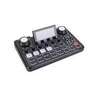Asixxsix Paquete de Equipo de Podcast, Mezclador de Audio con Tarjeta de Sonido con Micrófono de Condensador de 3,5 Mm, Interfaz de Audio de Placa de Sonido Universal para PC