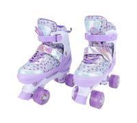 Asixxsix Patines de Ruedas para Niñas para Niños, Patines de Ruedas Ajustables con Luz Intermitente, Patines en Línea, Regalos de Cumpleaños para Deportes de Interior y Exterior, Suaves (S)
