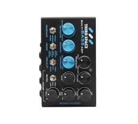 Asixxsix Pedal Multiefectos para bajo, EQ de 3 Bandas Control Medio Semiparamétrico Cadena de Señal Paralela Preamplificador de bajo, Pedal de Guitarra Multiefectos con Simulador de Gabinete Bucles