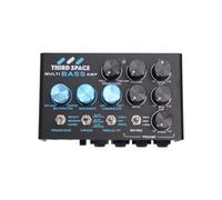 Asixxsix Pedal Multiefectos para bajo, Preamplificador con Ecualizador de 3 Bandas, Control Medio Semiparamétrico, Simulador de Cabina de Cadena de Señal Paralela, con FX Duales